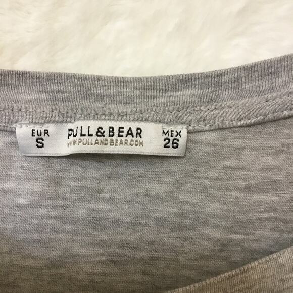Pull & Bear Gray Crop T-Shirt - Picture 5 of 7